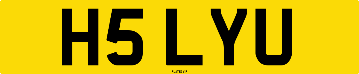 H5 LYU Number Plate