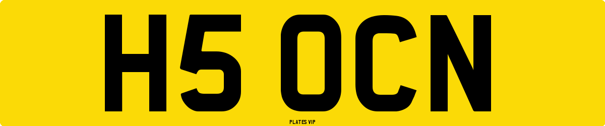 H5 OCN Number Plate