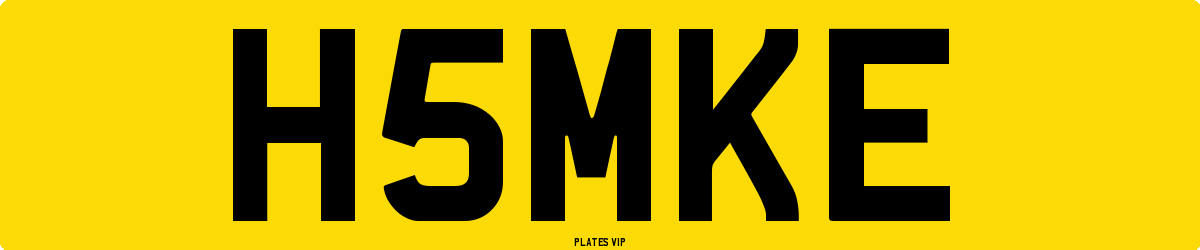 H5MKE Number Plate