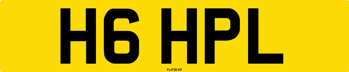H6 HPL Number Plate