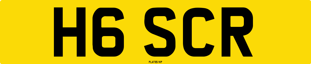 H6 SCR Number Plate