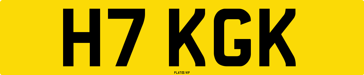 H7 KGK Number Plate