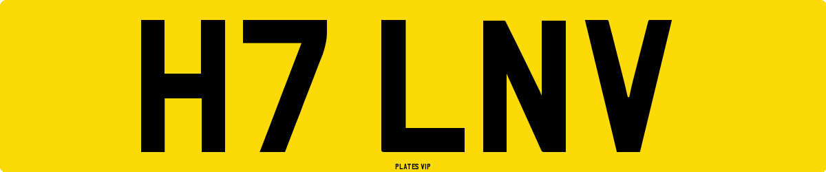 H7 LNV Number Plate
