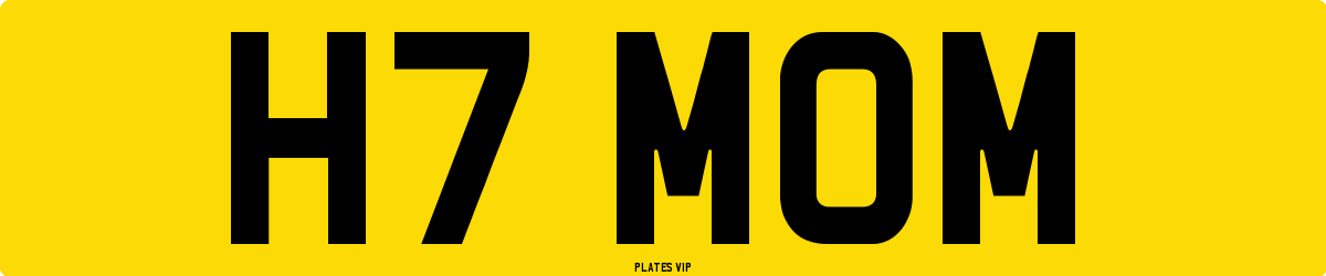 H7 MOM Number Plate