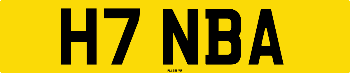 H7 NBA Number Plate