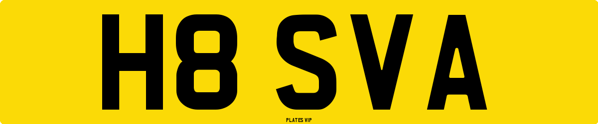 H8 SVA Number Plate