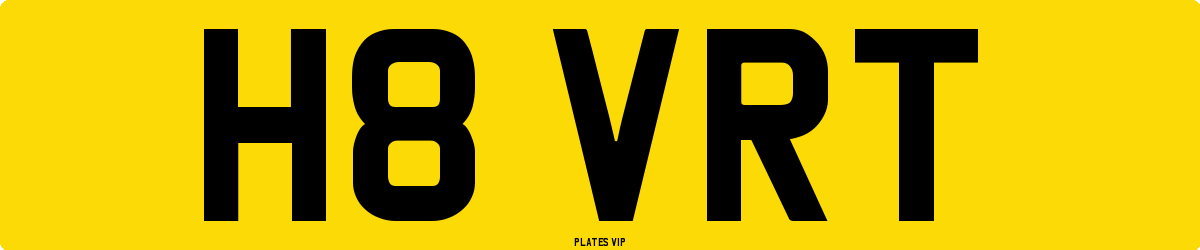 H8 VRT Number Plate
