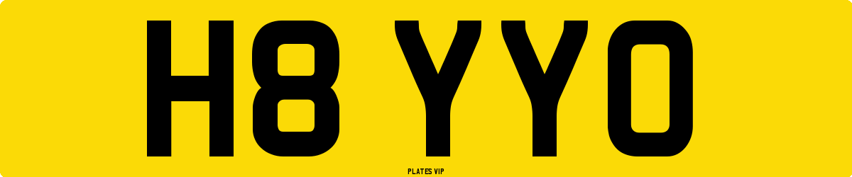 H8 YYO Number Plate