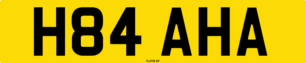 H84 AHA Number Plate