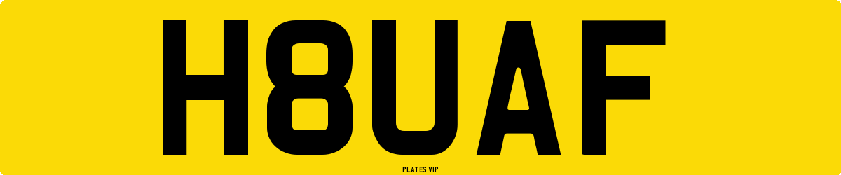 H8UAF Number Plate