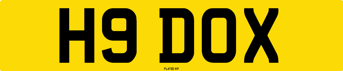 H9 DOX Number Plate