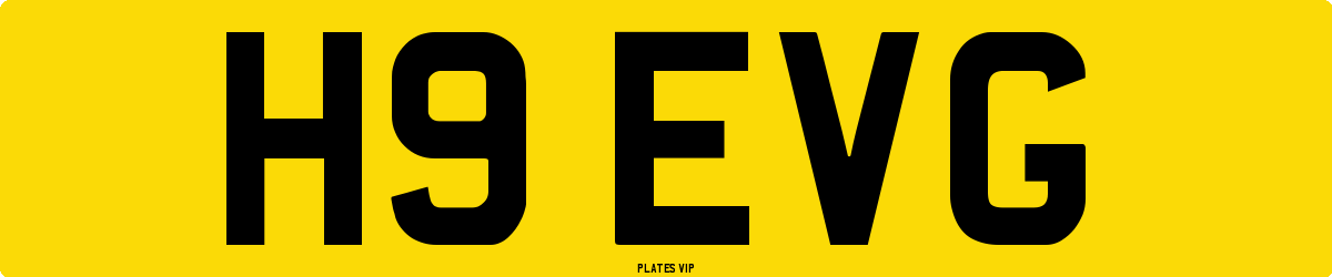 H9 EVG Number Plate