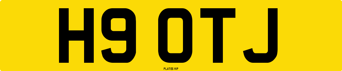 H9 OTJ Number Plate