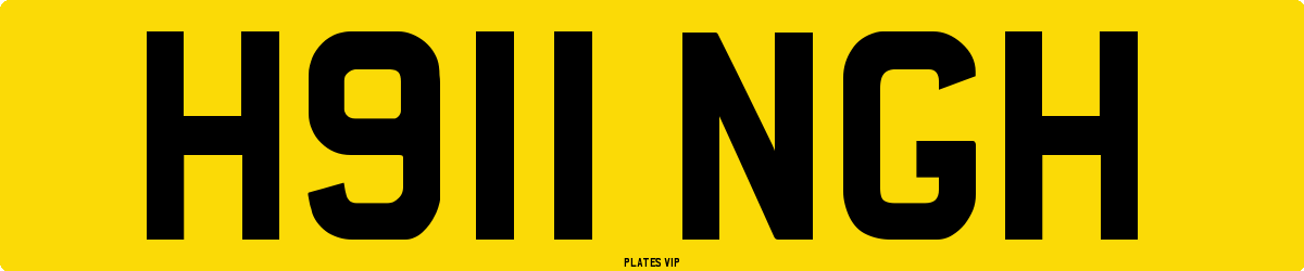 H911 NGH Number Plate