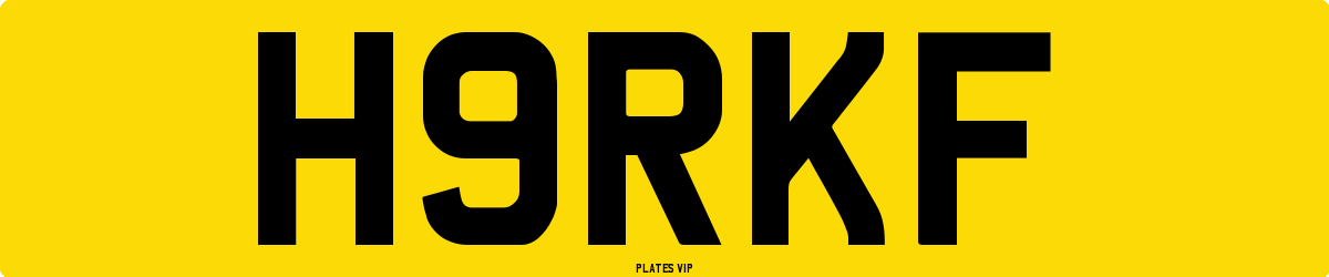 H9RKF Number Plate