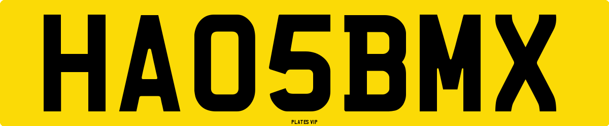 HA 05 BMX Number Plate