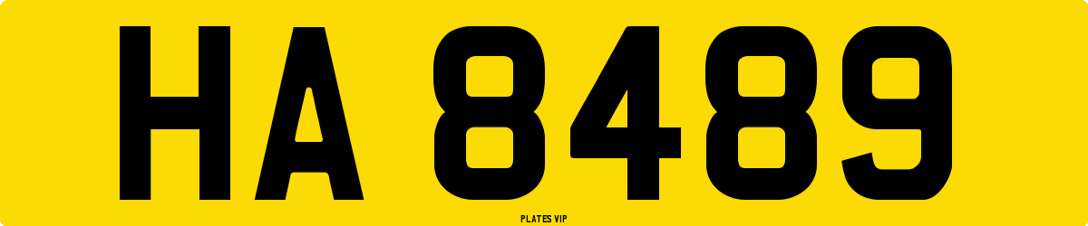 HA 8489 Number Plate