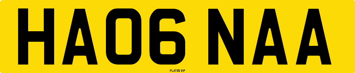 HA06 NAA Number Plate