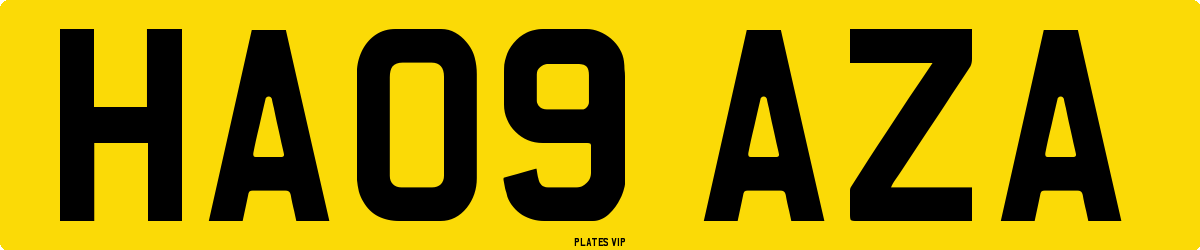 HA09 AZA Number Plate