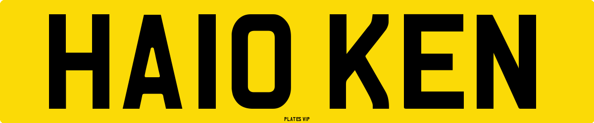 HA10 KEN Number Plate