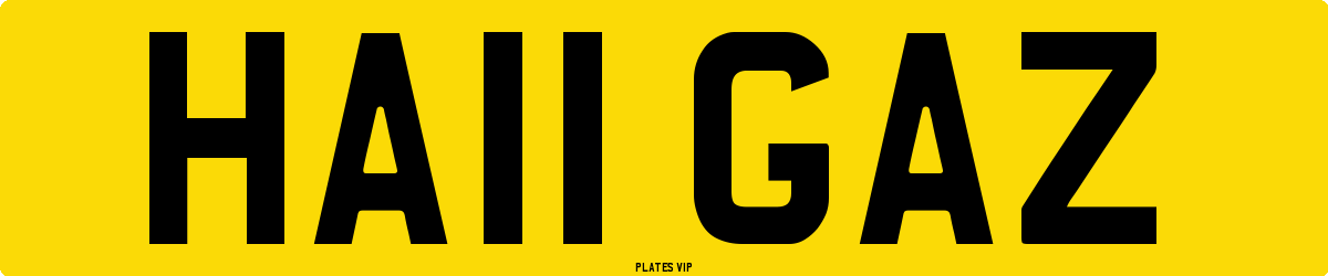 HA11 GAZ Number Plate