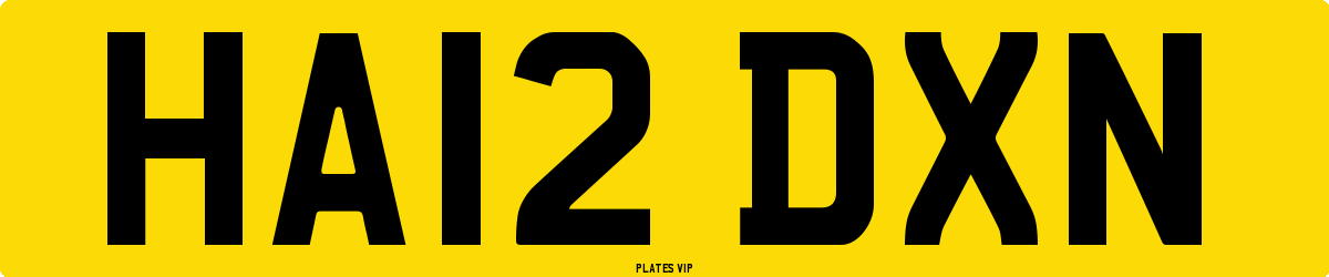 HA12 DXN Number Plate