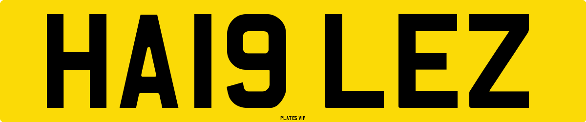 HA19 LEZ Number Plate