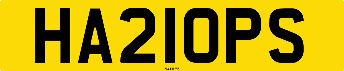 HA21OPS Number Plate