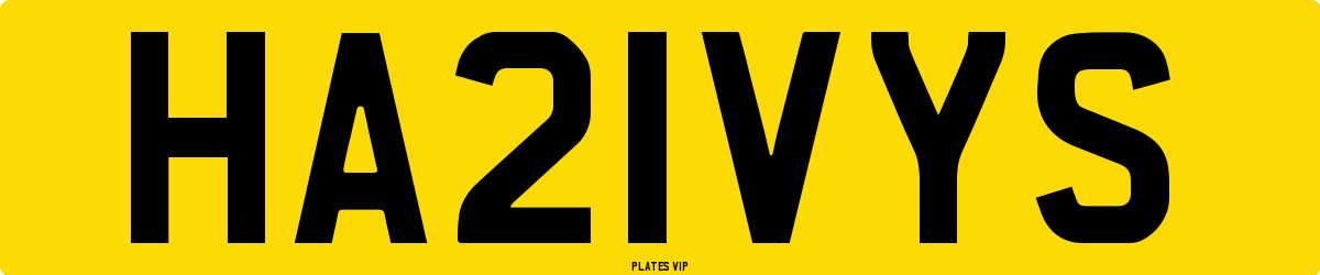 HA21VYS Number Plate