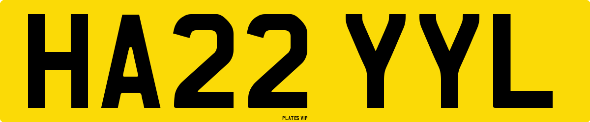 HA22 YYL Number Plate