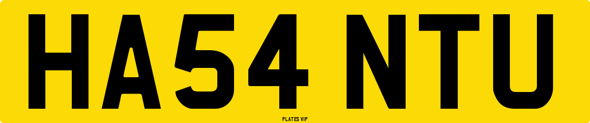 HA54 NTU Number Plate