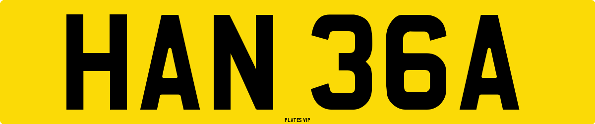 HAN 36A Number Plate