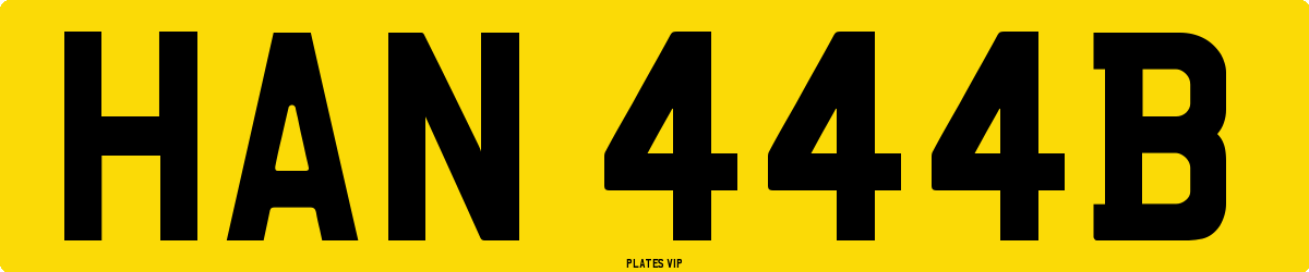 HAN 444B Number Plate