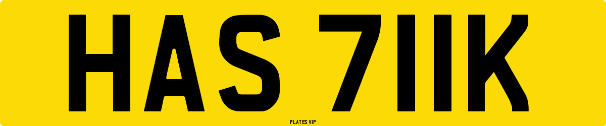 HAS 711K Number Plate