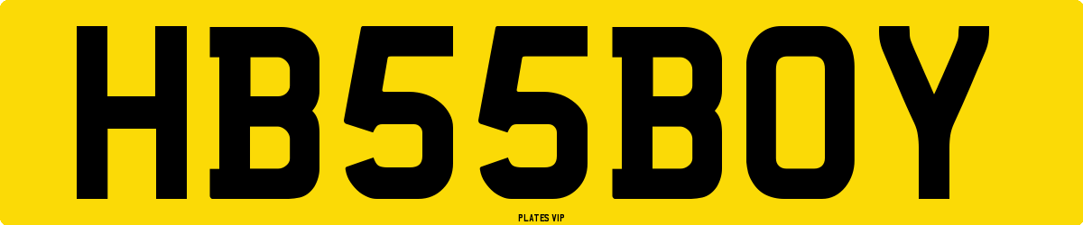 HB 55 BOY Number Plate