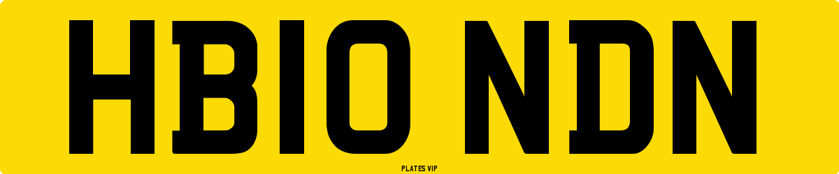 HB10 NDN Number Plate