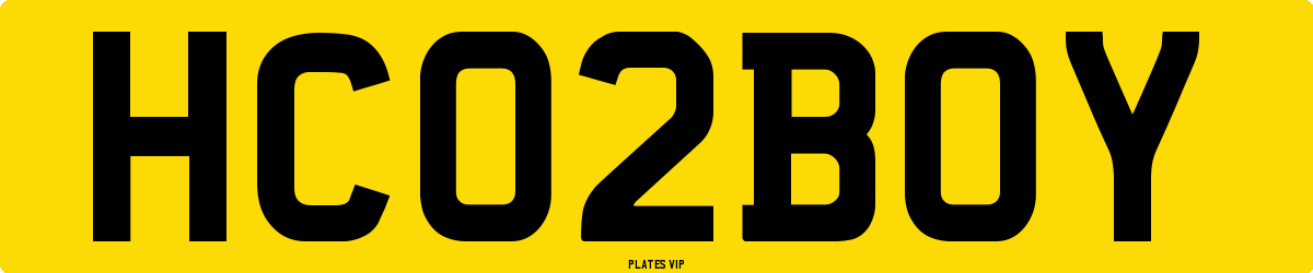 HC 02 BOY Number Plate