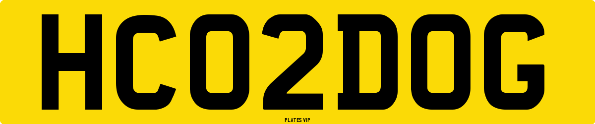 HC 02 DOG Number Plate