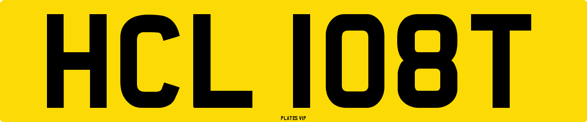 HCL 108T Number Plate