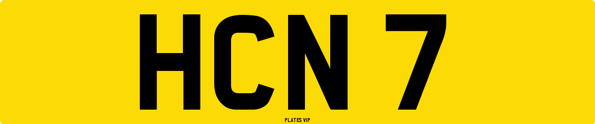HCN 7 Number Plate