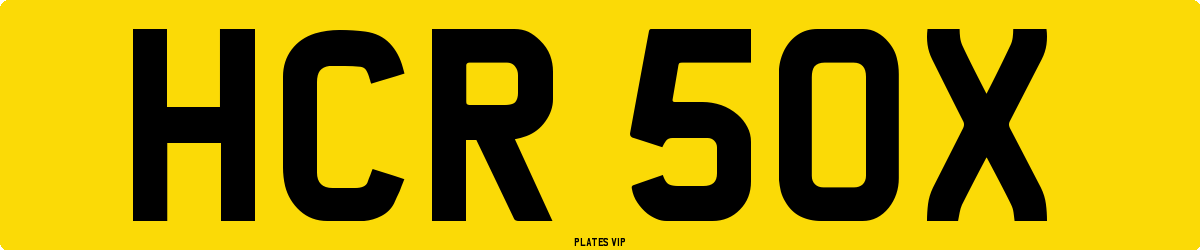 HCR 50X Number Plate