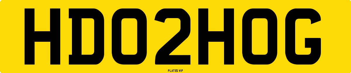 HD02HOG Number Plate