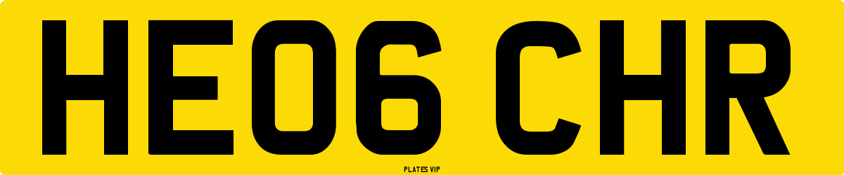 HE06 CHR Number Plate