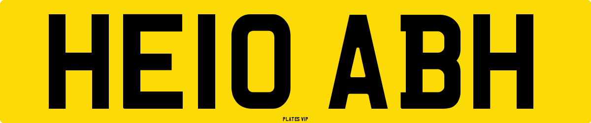 HE10 ABH Number Plate