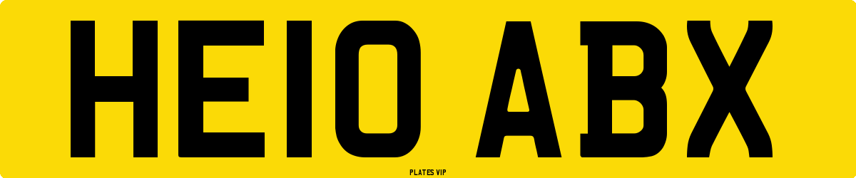 HE10 ABX Number Plate