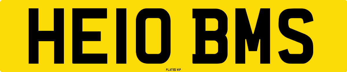 HE10 BMS Number Plate