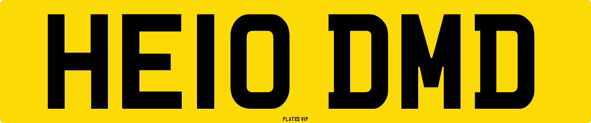 HE10 DMD Number Plate