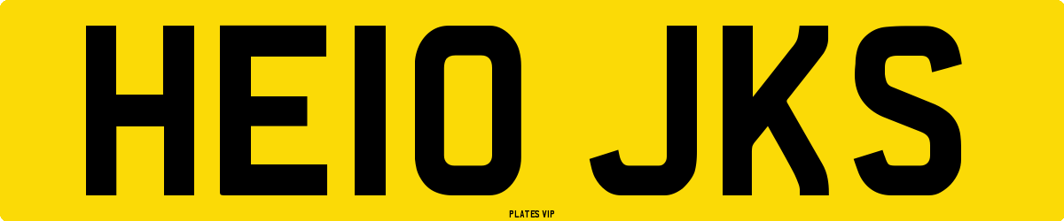 HE10 JKS Number Plate