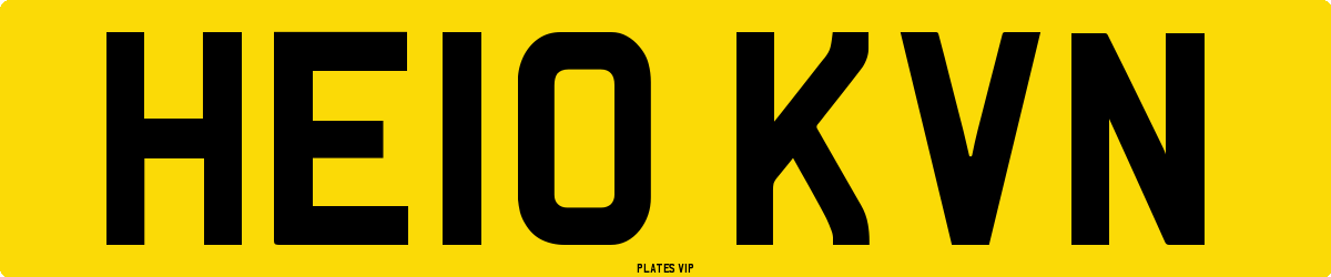 HE10 KVN Number Plate