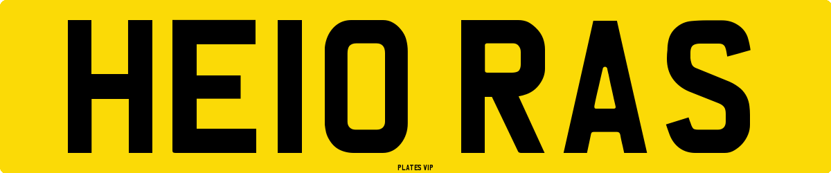 HE10 RAS Number Plate